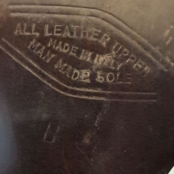 70s‎ Vintage Two Tone Brown Leather Women's Platform Heels - Picture 9 of 11